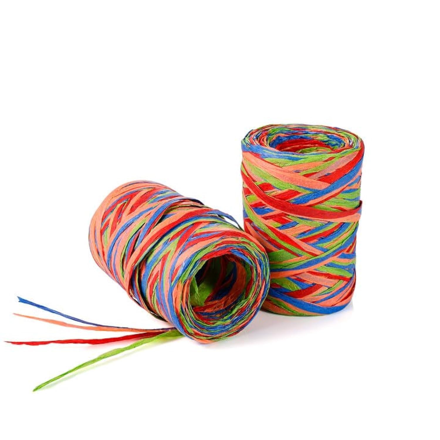 4-Color Raffia Paper Ribbo,Perfect for Gift Wrapping,Hay Bails for Decorating Decoration and for DIY Weaving