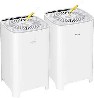 2Pack Muliap Air Purifiers for Home Bedroom with H13 Hepa Filter,Ultra Quiet Desktop Portable Air Purifier,for Dust,Odor,Pet Dander,Smoke,With Aromatherapy,White,SY901(No Adapter)