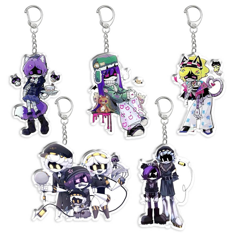 2 Colliers Murders Uzi - Chaîne En Métal Style Cartoon, Pendentif Cyn N V J, Accessoire Mode Pour Fans