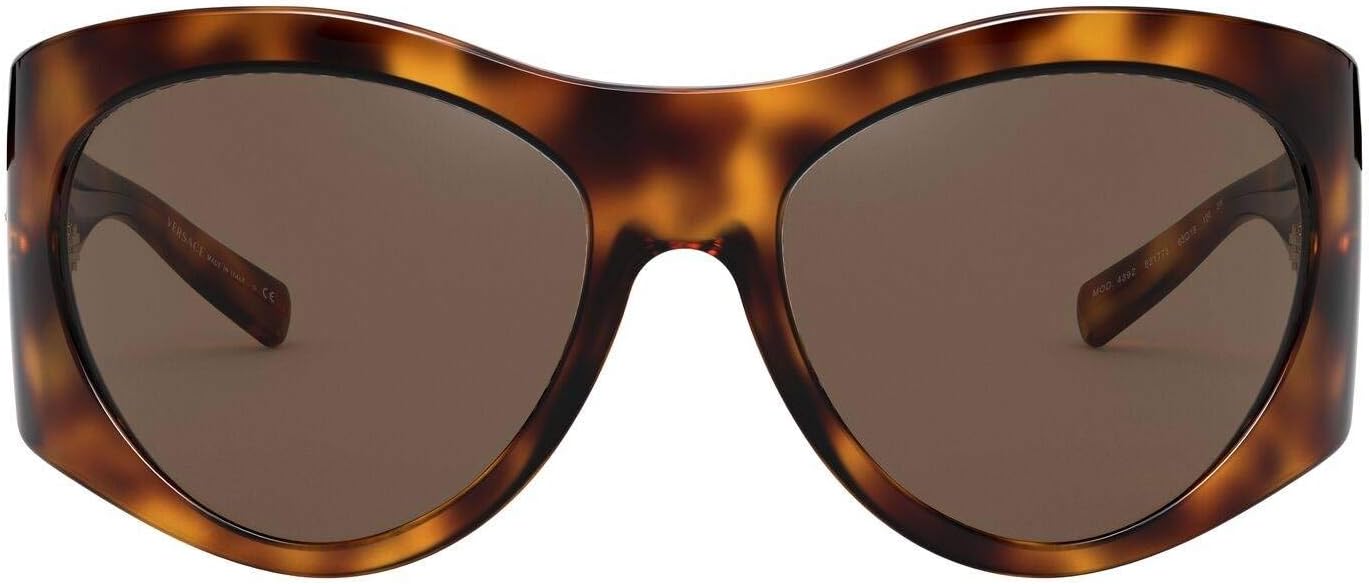 Versace VE4392 5217/73 Sunglasses Women's Havana-Gold/Dark Brown Lenses 63mm