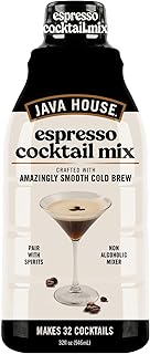 Java House Cold Brew Espresso Cocktail Mix – Premium 100% Arabica Cold Brew Concentrate – Smooth Coffee With French Vanilla Notes – 32oz Bottle (Makes 32 Cocktails)