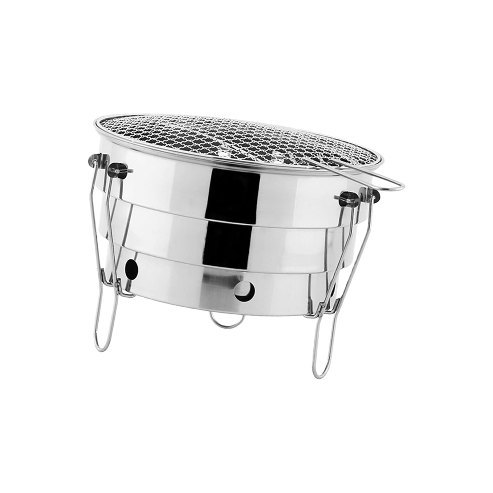 BBQ Grills Stainless Steels Folding Barbecue Stove Cooking Charcoal Burners for Picnics Backyard Grilling Outdoor BBQ Equipment