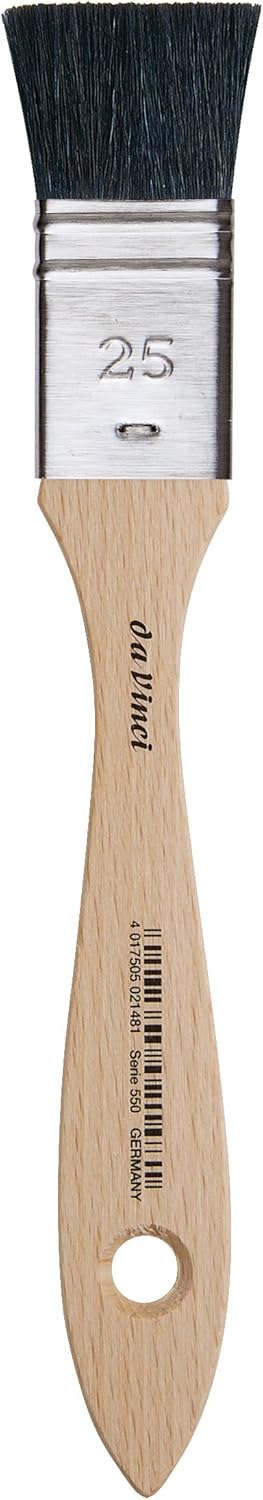 da Vinci Watercolor Series 550 Paint Brush, Mottler Black Goat Hair with Plainwood Handle, Size 80 (550-80)