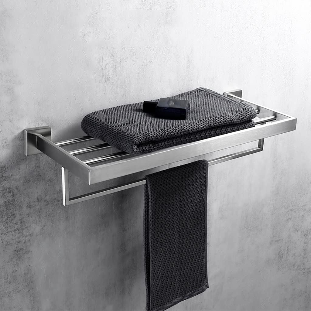 Towel Rails, Bathroom Towel Rack Wall Mounted Towel,Brushed Stainless Steel Wall Mount Towel,Towel Bar,Bathroom Accessories Hardware/56Cm/a