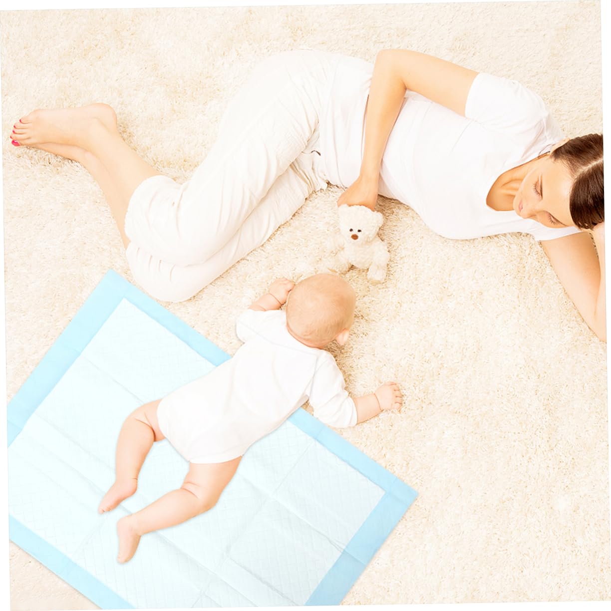 10pcs Ultra Absorbent Disposable Changing Pad Covers Thick High Absorbency Mats for Diaper Changes Leak Soft Pe Material for Travel Overnight Use