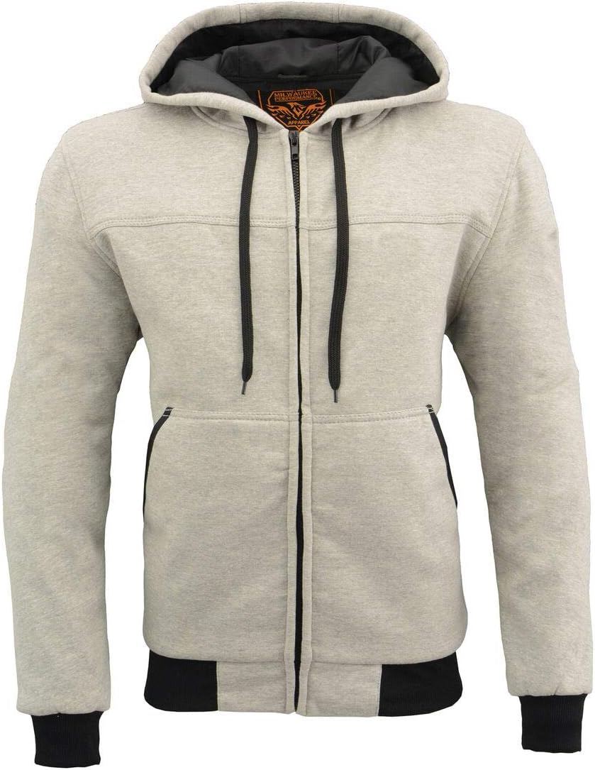 Milwaukee Leather Men's Streetguard Aramid Reinforced Riding Hoodie - CE Shoulder and Elbow Armor