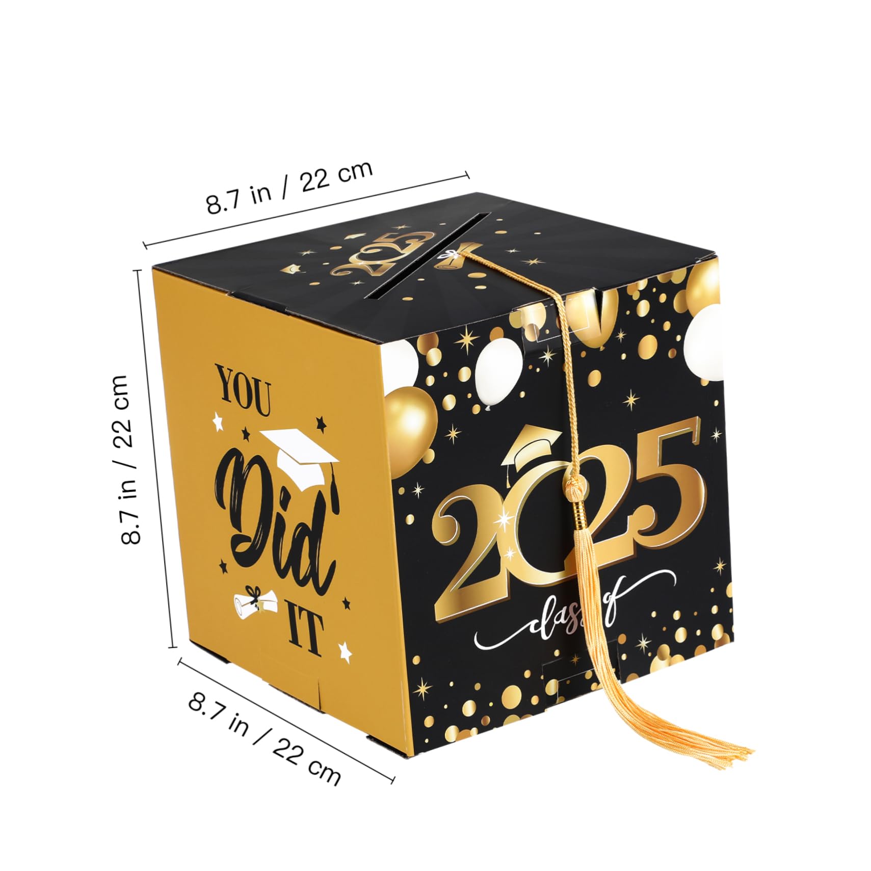 SEWACC Graduation Message Box Elegant Card Storage for Party Decorations Simple Assembly Stylish Design Strong Robust Construction Congrats present Box