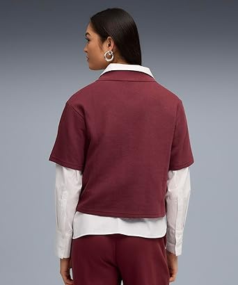 PUMA PUMA CLASS Relaxed Polo Tee Tişört Kadın Ruby Shimmer