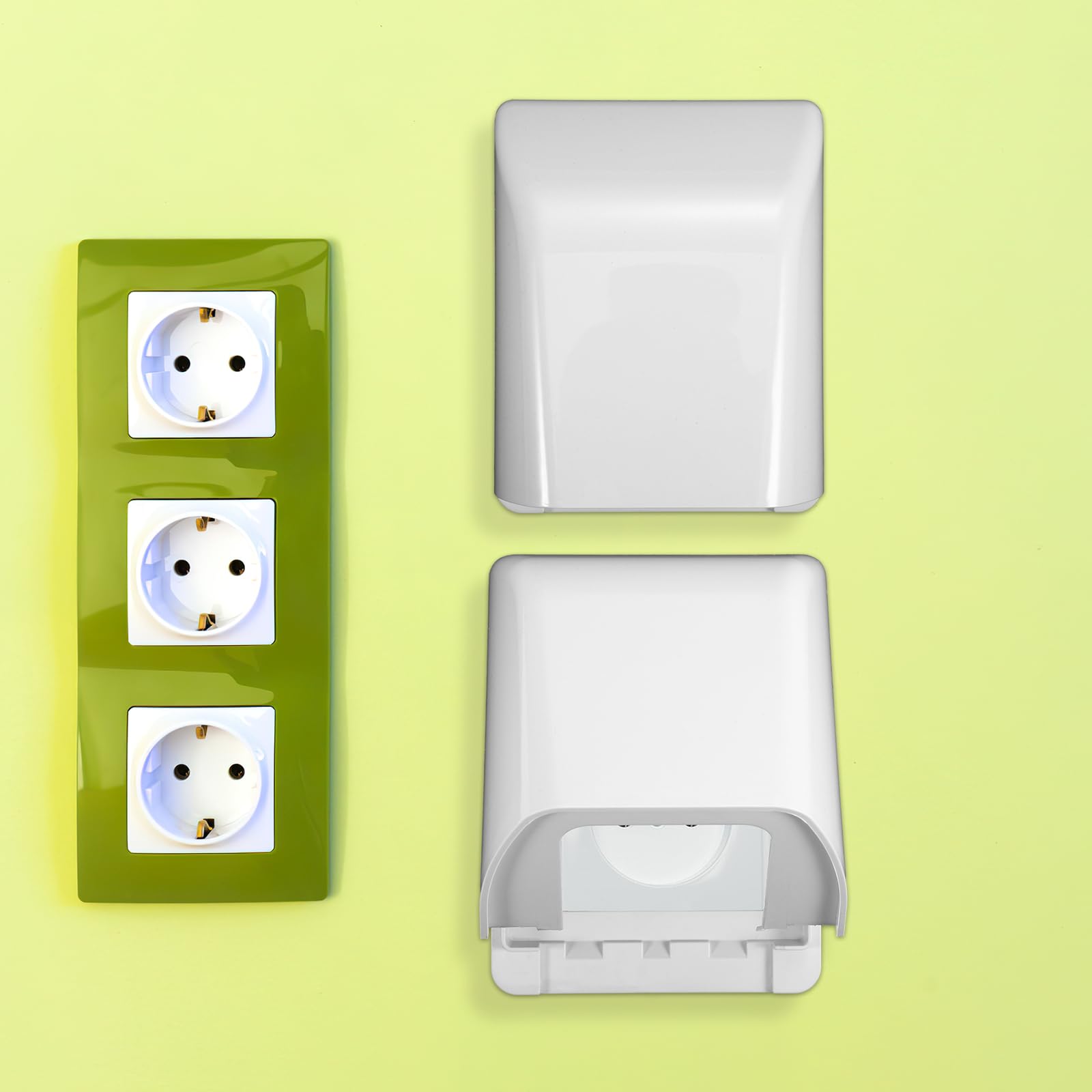 Angoily Single Outlet Covers Box, 3pcs Outdoor Waterproof Outlet Plug Cover, outlet cover weatherproof for outdoor bathroom toilet shower room