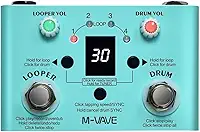 Pedal de Efeito M-VAVE LOST TEMPO V2 com 30 Baterias, Looper de 11 Minutos e Afinador - Portátil, USB-C e Compatível com DAWs para Guitarra e Produção Musical