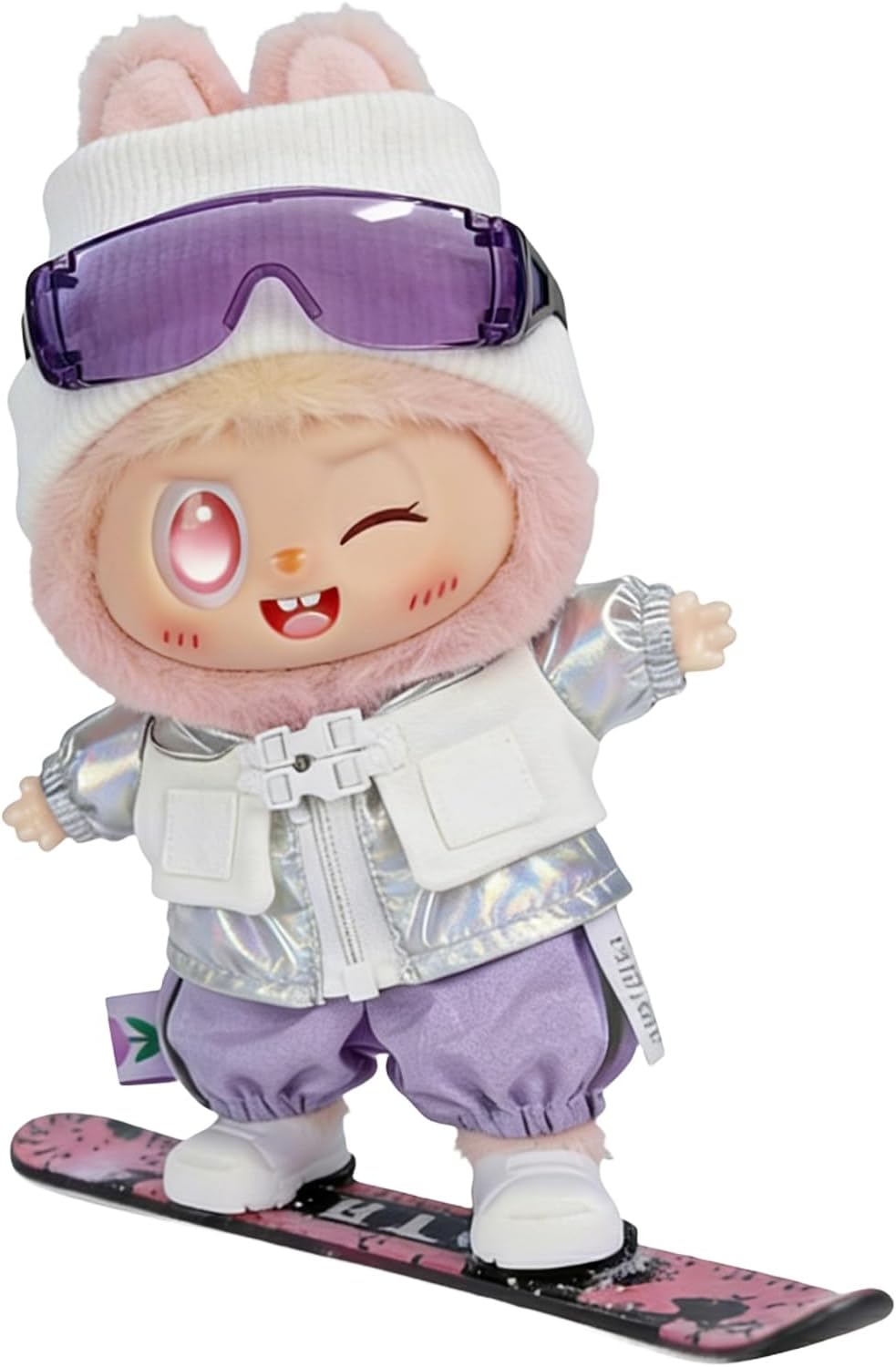 5-Piece Ski Set, Winter Clothes for Doll, Includes Ski Goggles, Hat, Jacket & Snow Pants and Skis Perfect for 17cm Dolls (Doll Not Included)