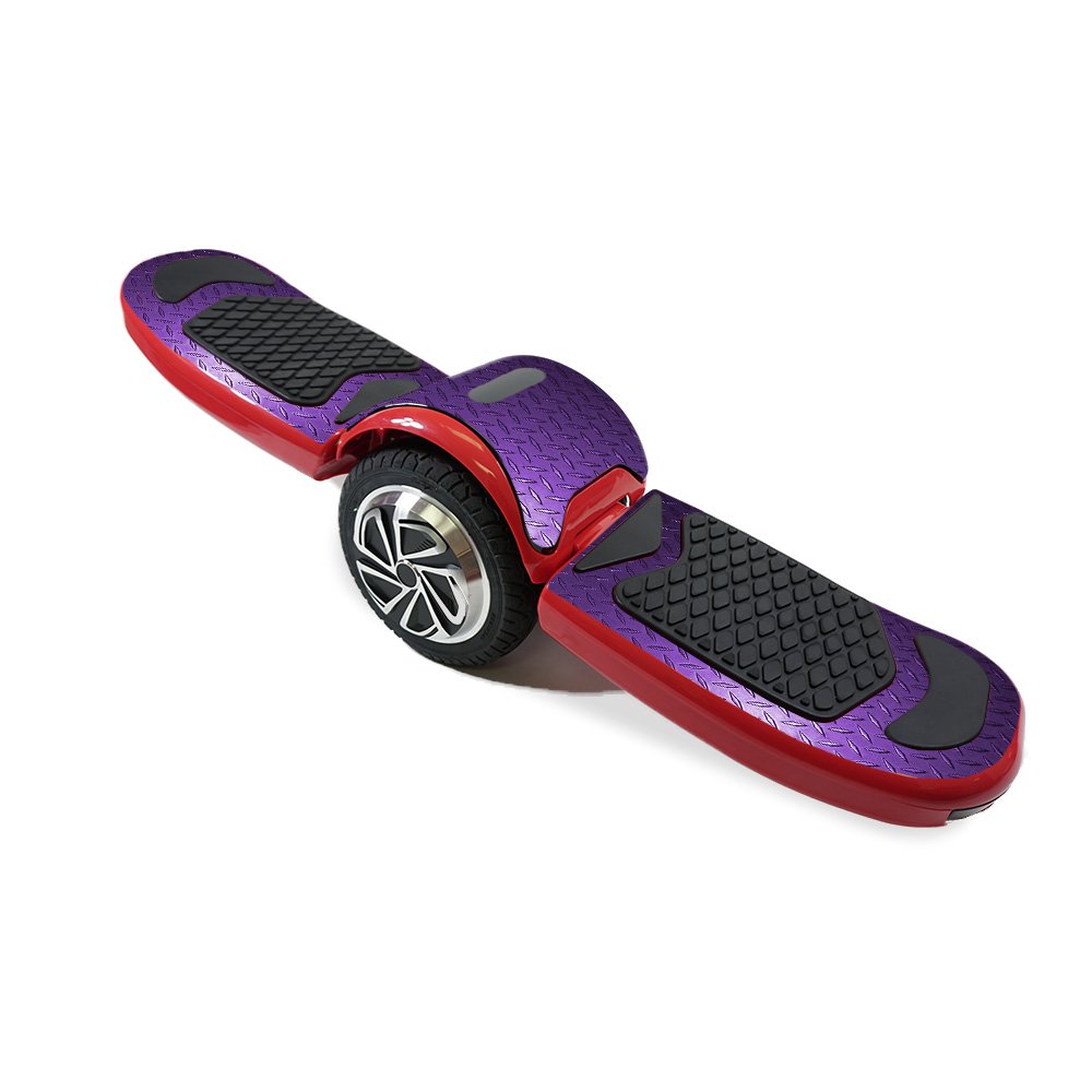 MightySkins Skin Compatible with LTXtreme Free-Style Hoverboard - Purple Diamond Plate | Protective, Durable, and Unique Vinyl wrap Cover | Easy to Apply, Remove, and Change Styles | Made in The USA
