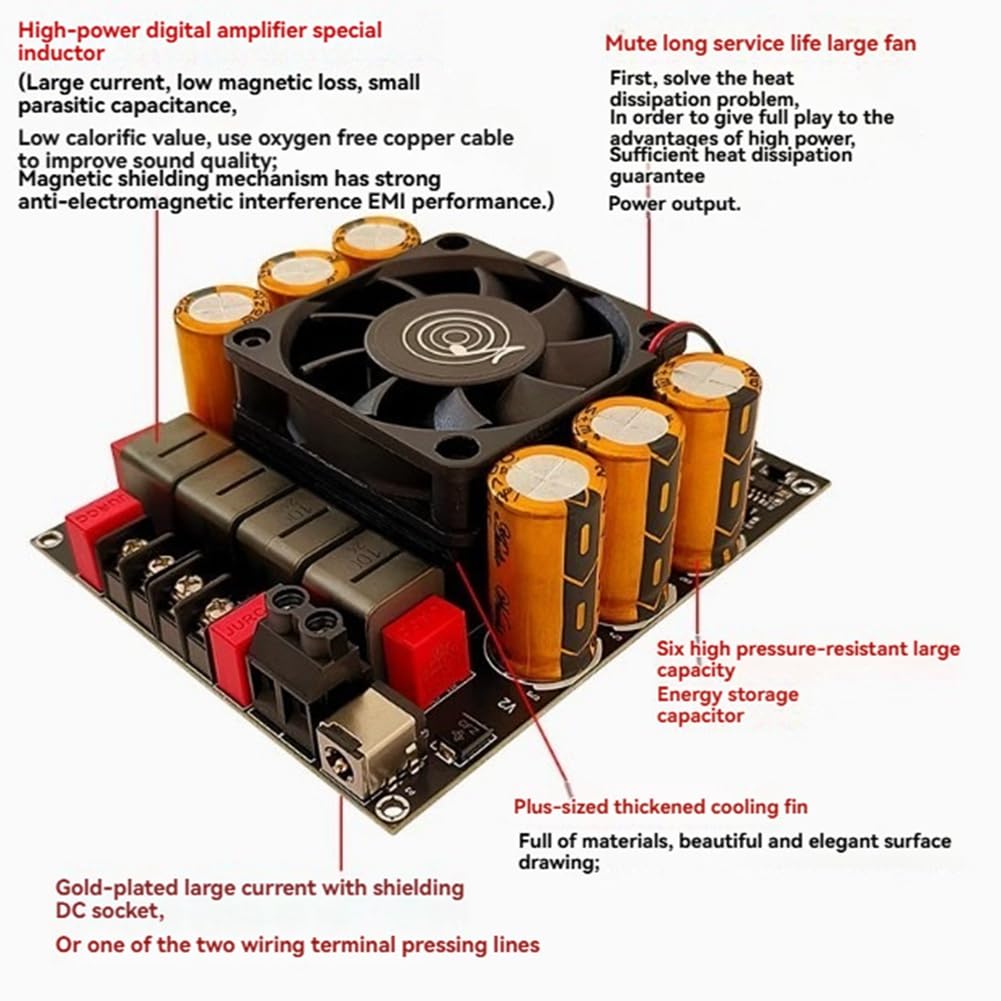 6002 płyta wzmacniacza audio 2.0 stereo z modulacją wysokiej i niskiej częstotliwości 600 W + 600 W TPA3255