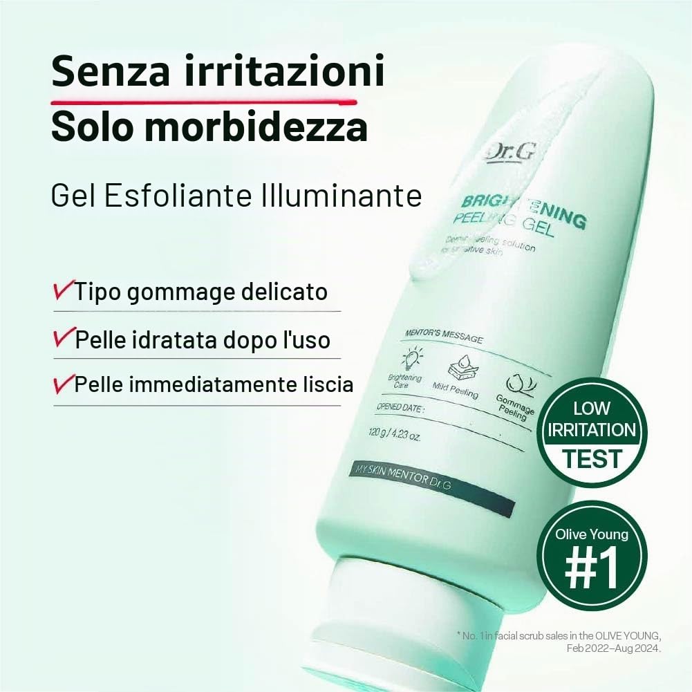 Dr.G - Cura del peeling delicata senza irritazioni cutanee.