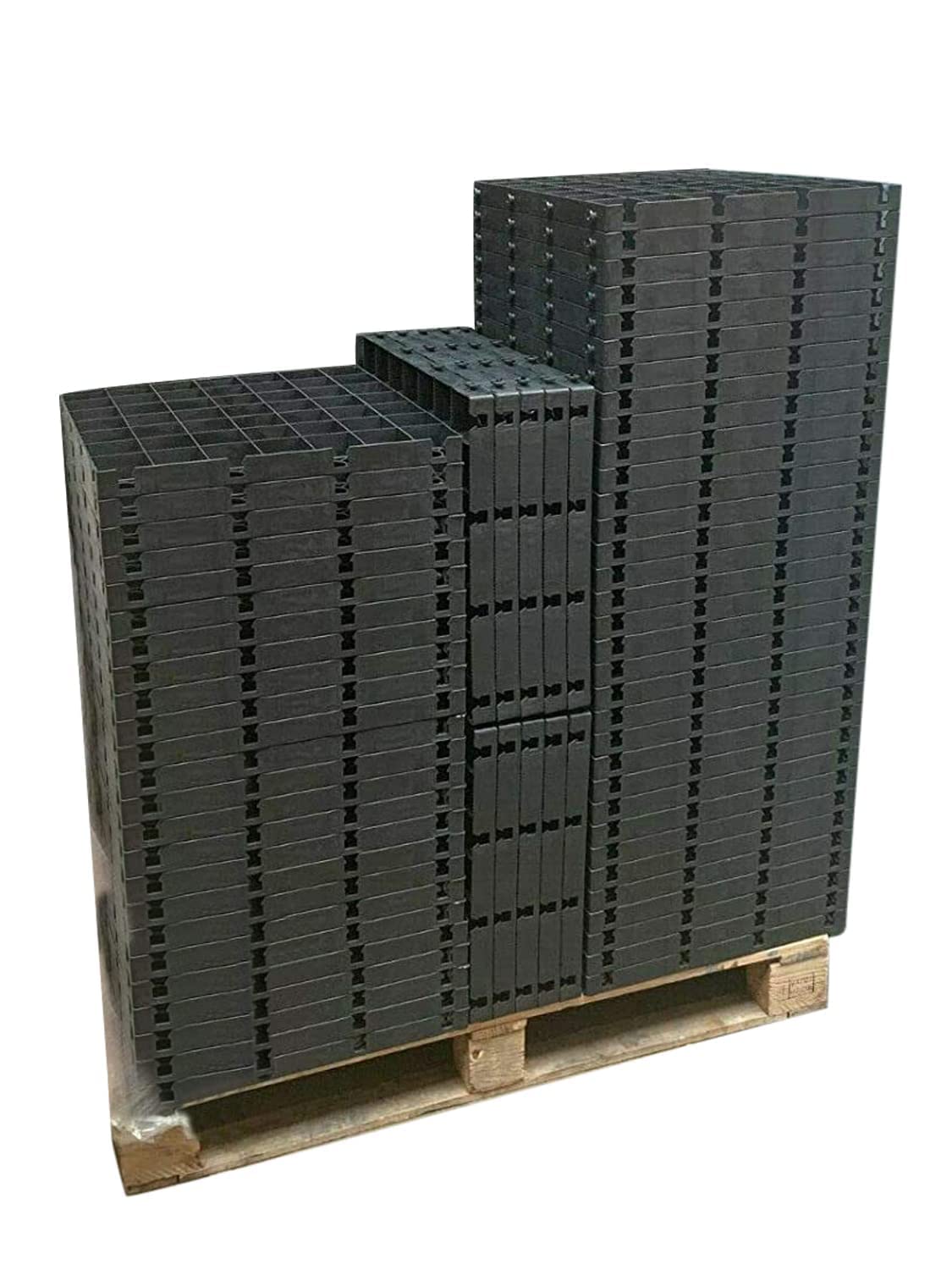 220 x Grass Grid Black Plastic Paving Driveway Grid Turf Grass Lawn Path Gravel Protector Drainage Mat Shed Greenhouse Base (1 Full Pallet 55 Square Meters)