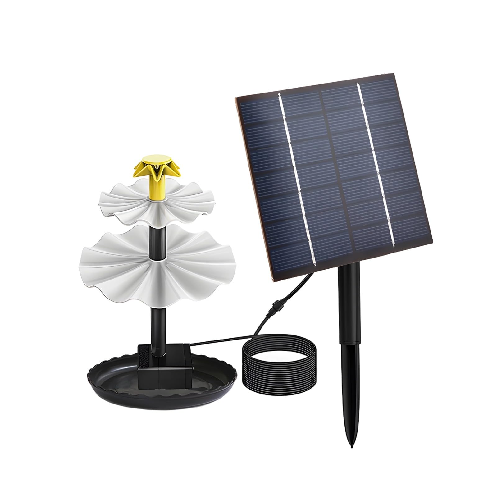 Bomba de fuente de agua al aire libre con panel solar duradero de aluminio rígido