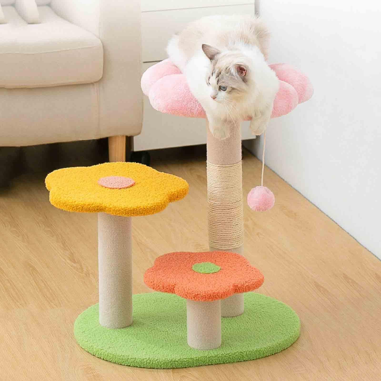 Centro de Actividades para Gatos Pequeño árbol for Gatos, Juguetes interactivos for de Interior, Torre fácil instalación