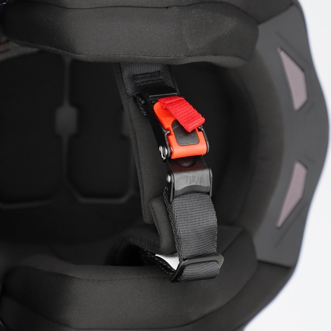 Acerbis Casco Jet Aria Graphic, Naranja flú/Negro, Talla S