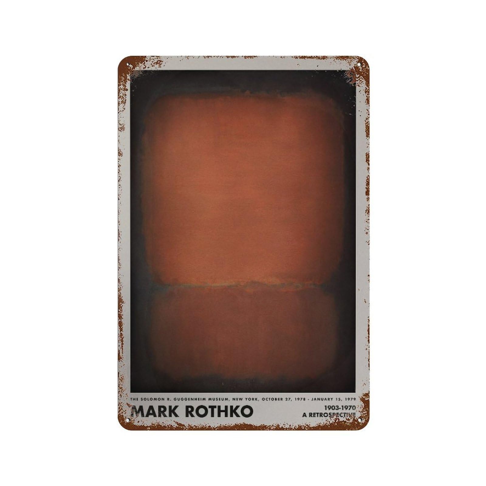 xiaoxiaoshen Rothko Set, Modern Gallery5 Wall Decor Art Metal Tin Poster Modern Home Decor Art Home Bar Shop Decorations Vintage Sign 30x20cm