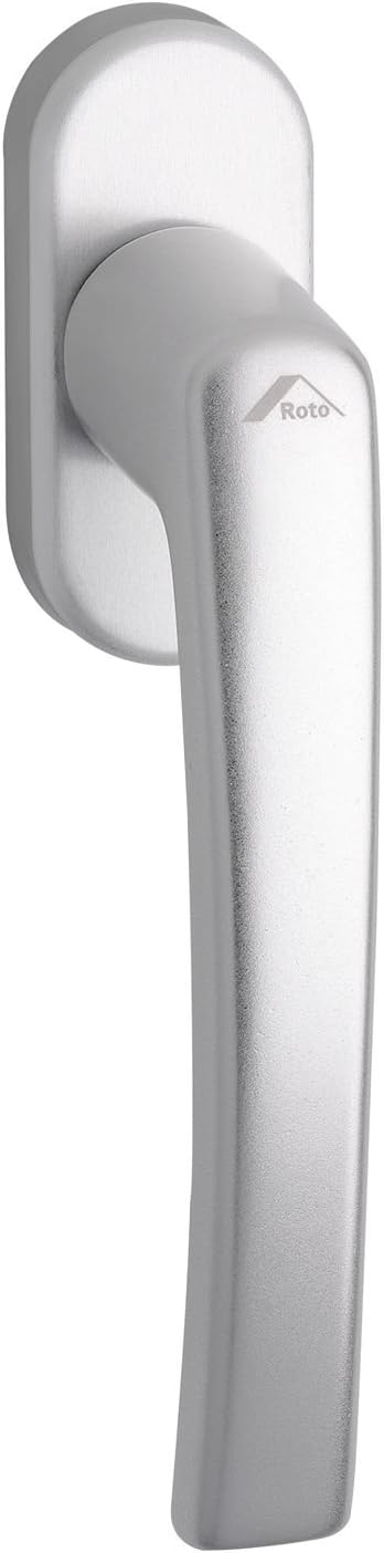 Roto Window Handle Rotoline, Covered Screw, 7 X 35 mm, Aluminium Silver, 1 Piece, 102202340