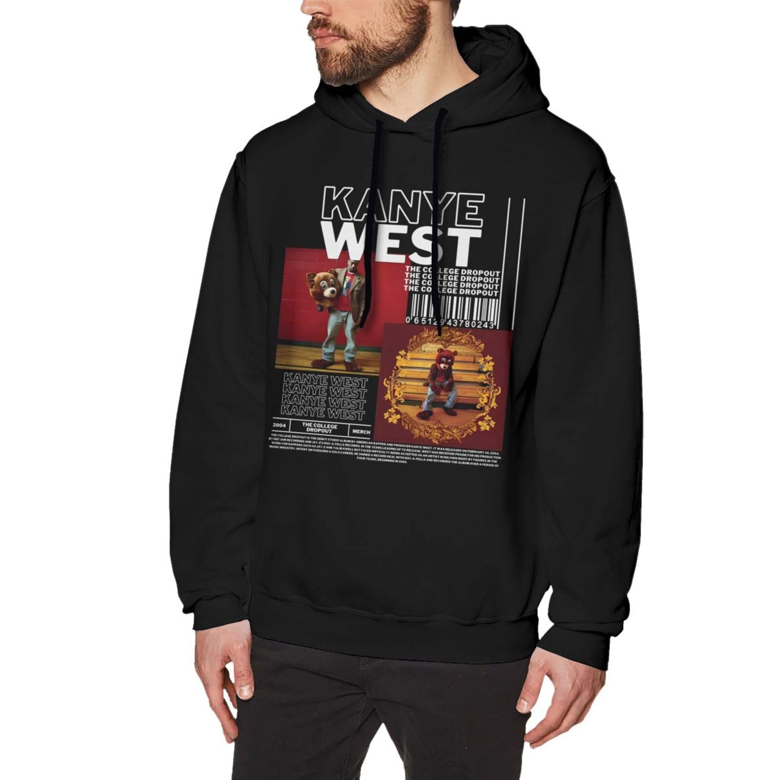 Hoodies For Men Kanye Rapper West Long Sleeve No Pocket