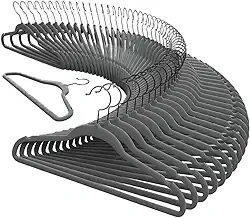 Kit 50 Cabides Veludo Slim Ultrafino Antideslizante