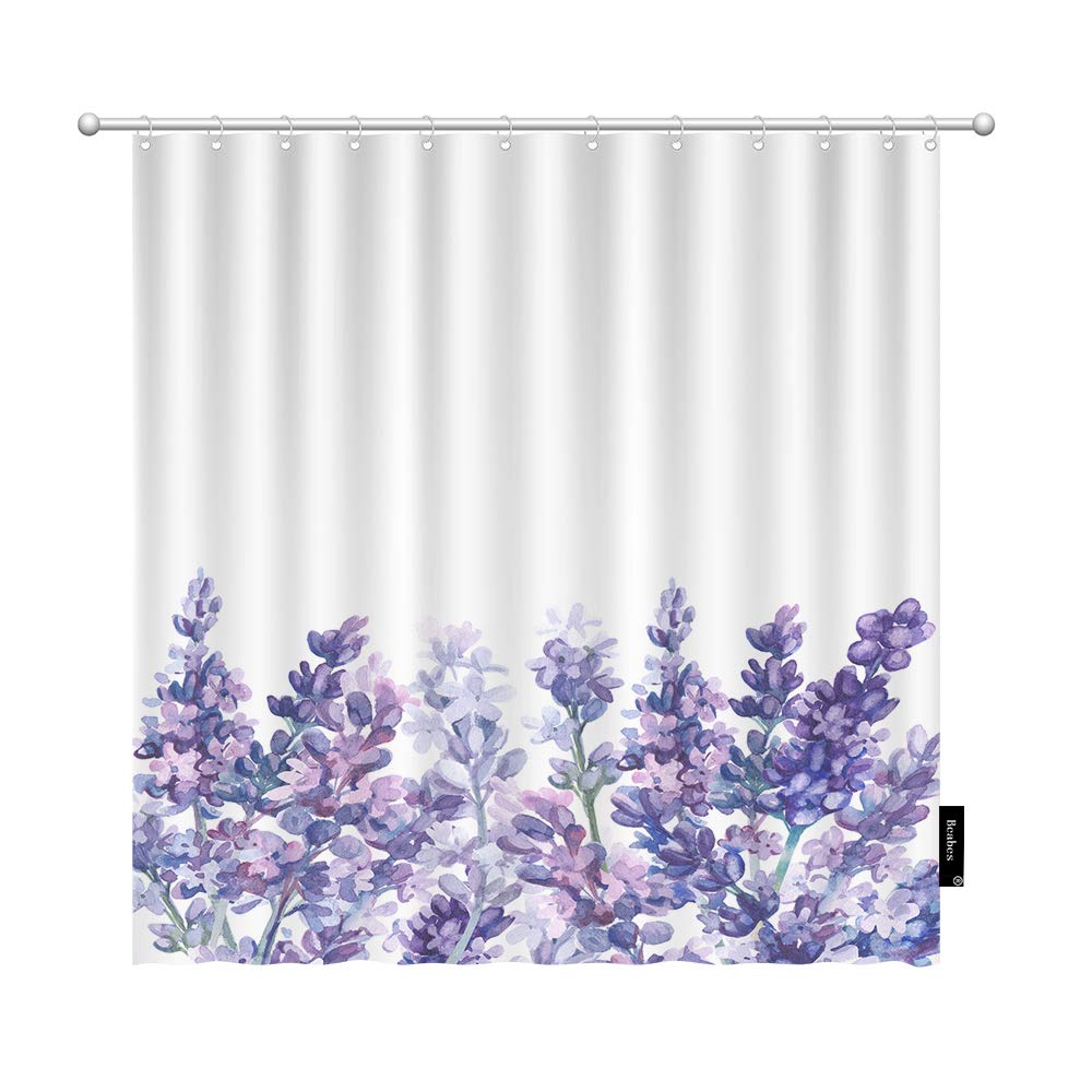 MitoVilla Tenda da doccia floreale viola, tende da
