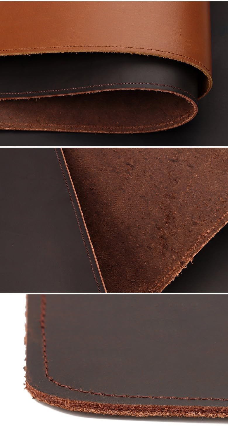 Tappetino da scrivania in Pelle, Esteso Tappetino da scrivania, Extra Grandi, XL Tappetini Mouse Pad, ccessori per ufficio e desktop(Coffee,120x60cm)