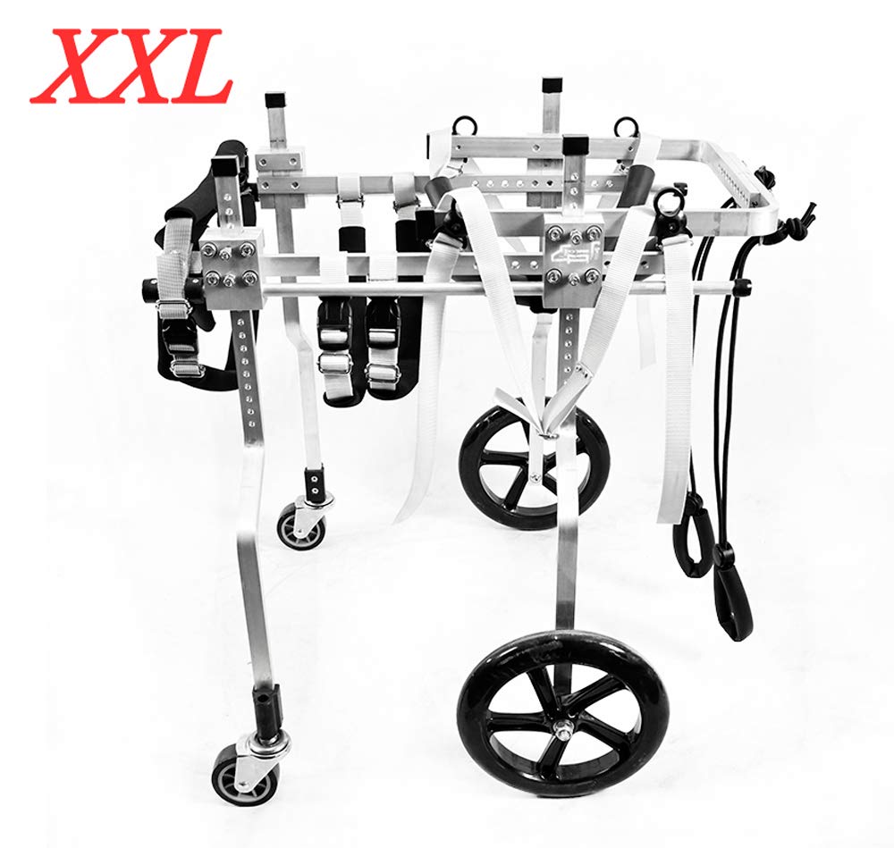 Buy Dog Wheelchair for Back Legs Adjustable Pet Wheelchair 4 Wheel Med