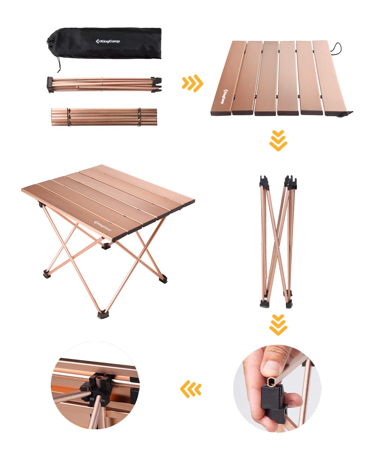 KingCamp アルミ製キャンプテーブル Amazon.co.jp: KingCamp アウトドアテーブル キャンプ アルミ