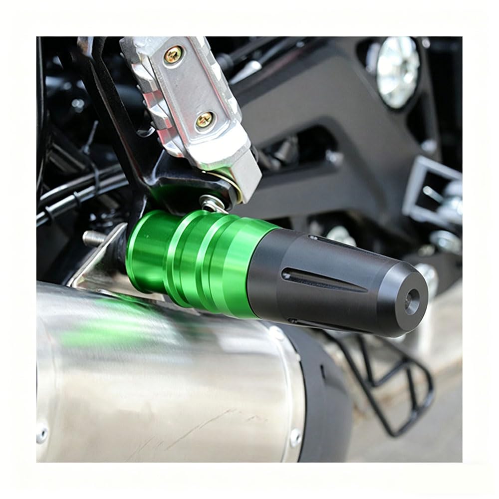 uHLANQC Motorcycle Frame Sliders for Kawasaki Ninja 1100SX 2025 Anti-Fall Protectors Anti-Scratch Durable Rear Crash Bar(Green)