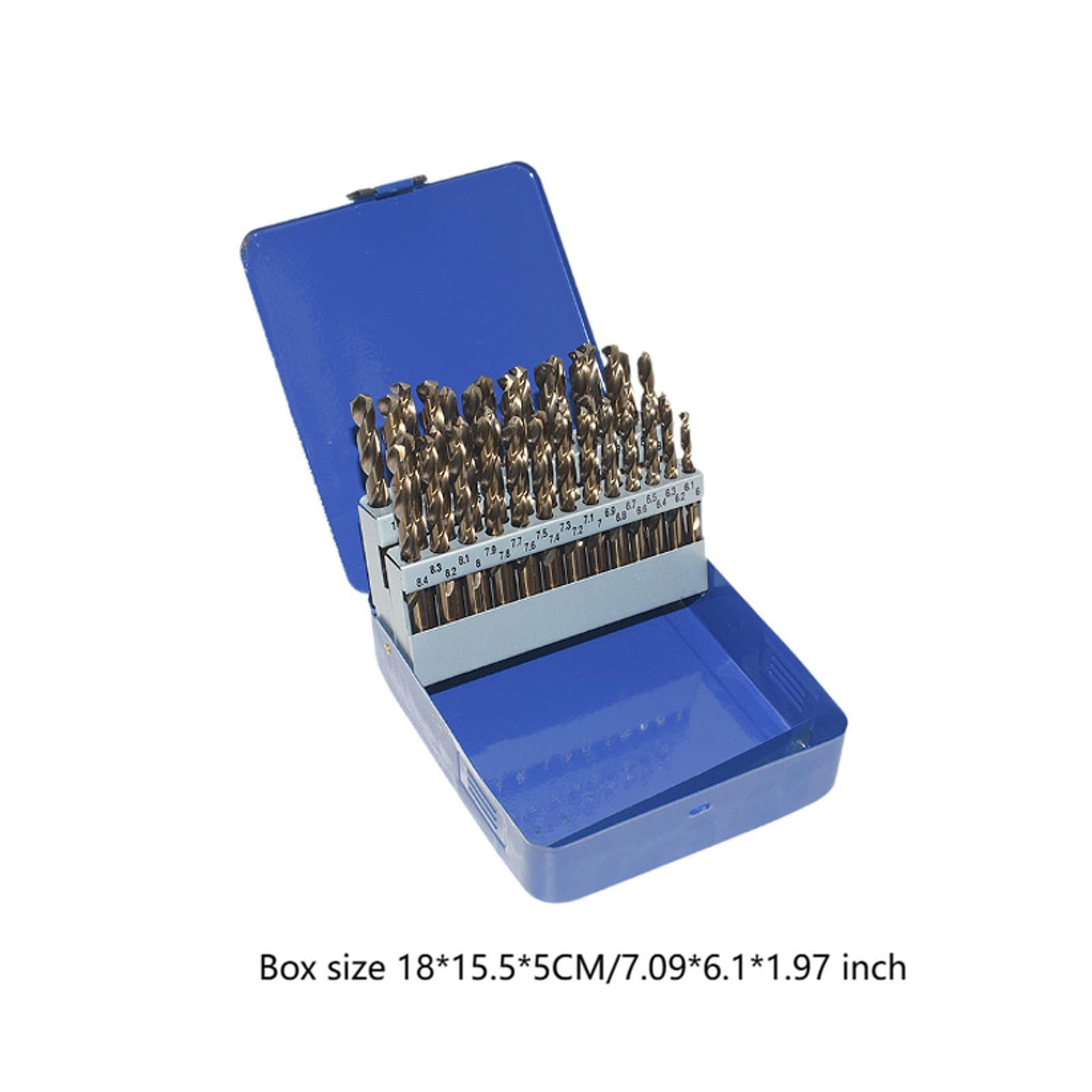 41 Brocas Helicoidales con Estuche de Almacenamiento, Accesorios de Acero de Alta Velocidad, Vástago Recto Helicoidal para Cobre, Carpintero Y Metal E