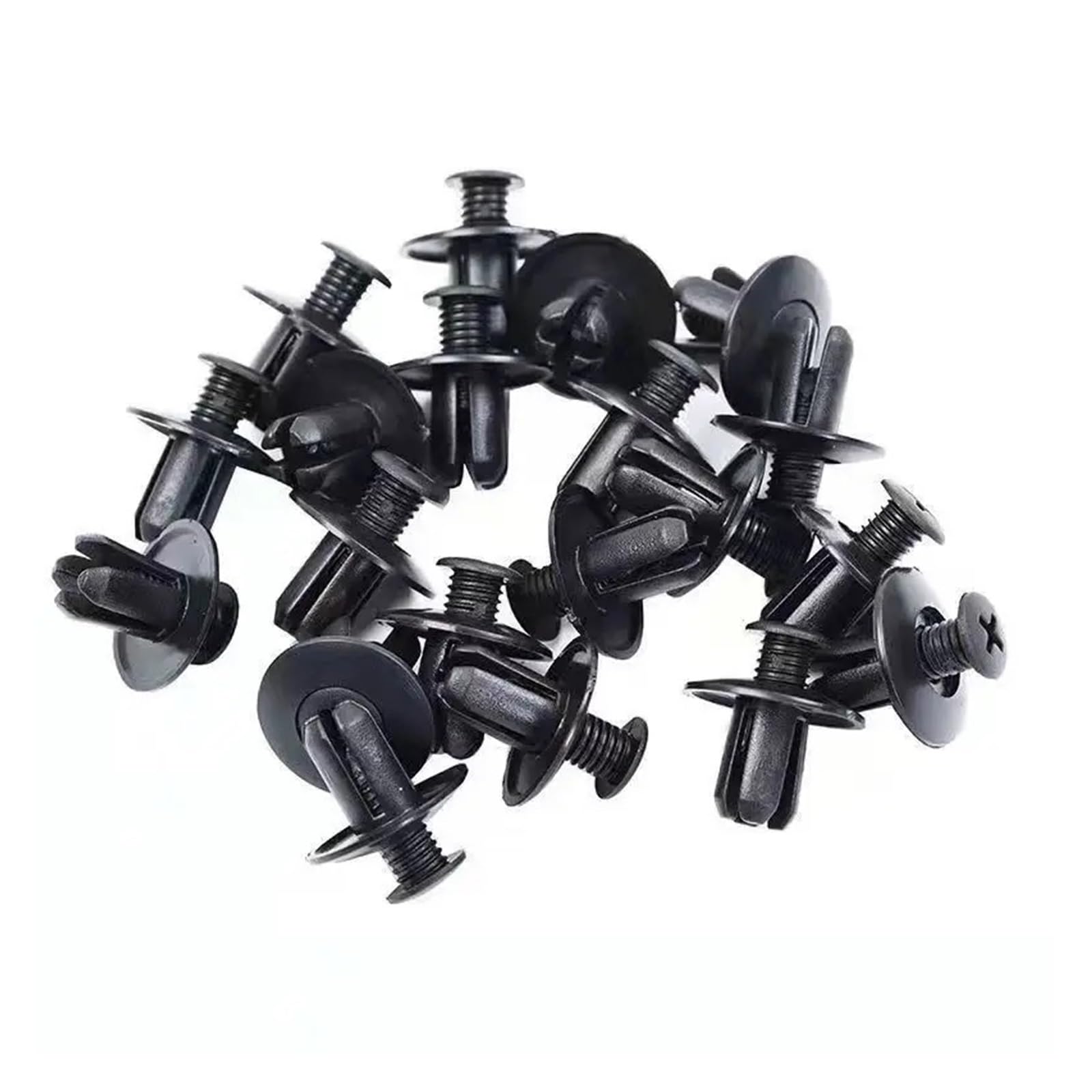 KXFVYNE 5/100pcs 8mm Plastic Rivets Fasteners Screw Car Bumper Fenders Black Rivet Fastener Clips(30pcs)