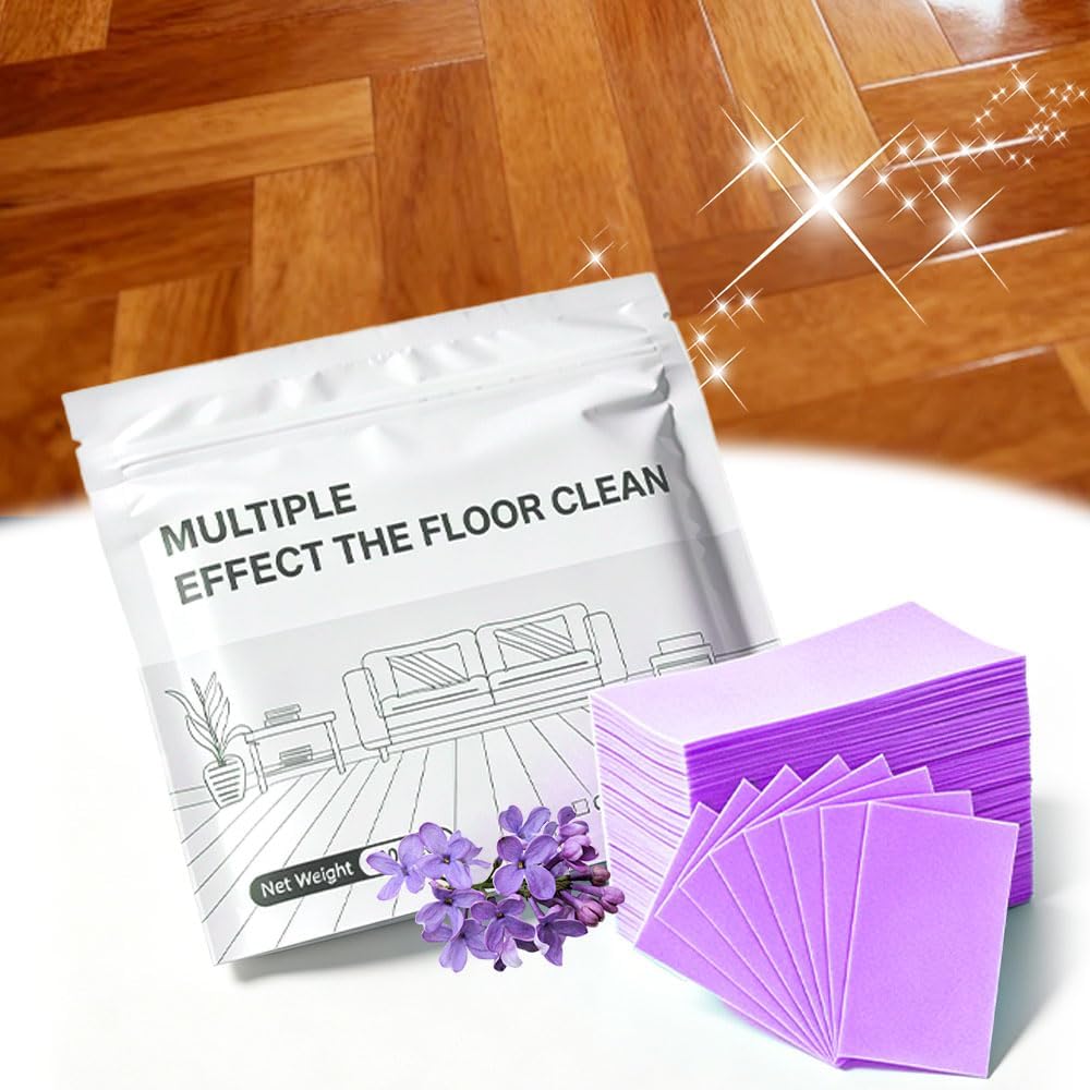 100 Pcs Floor Cleaning Tablets Multi-Surface Cleaner, 2026 New Floor Cleaning Solution Tablets, Dissolvable Pre-Measured Deep Cleaning Cleaning Solution, for Tile and Vinyl Floors (Purple, 100pcs)