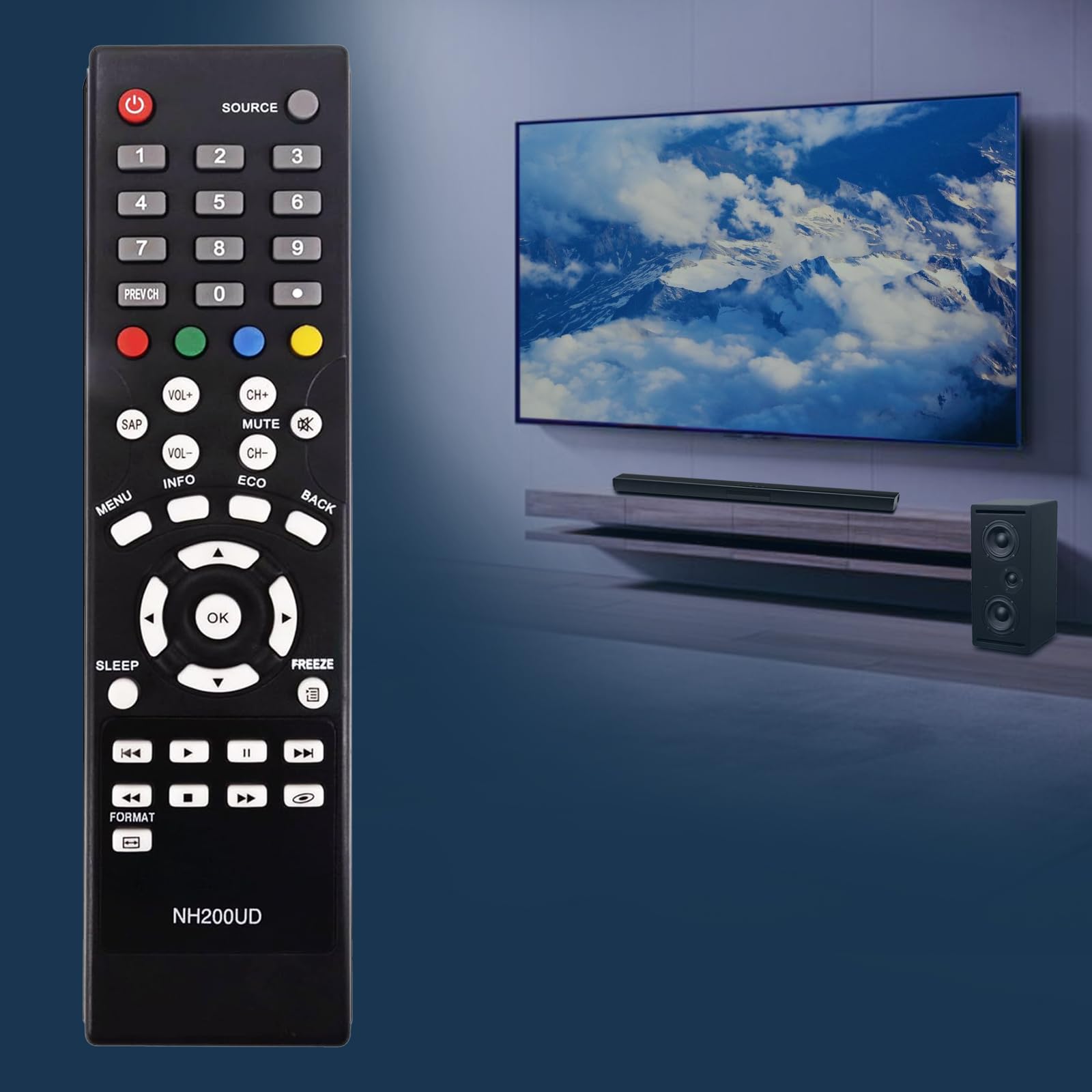NH200UD交換用リモコン Sylvania Emerson LCD TV LC190SS1 LC220SS1 LC-260SS1 LC260SS1 LC320SS1 LC407SS1 A0171 A0171_N1UH LC260SS2 LC220SS2 Amazon.com: New Replaced Remote Control NH200UD for Sylvania