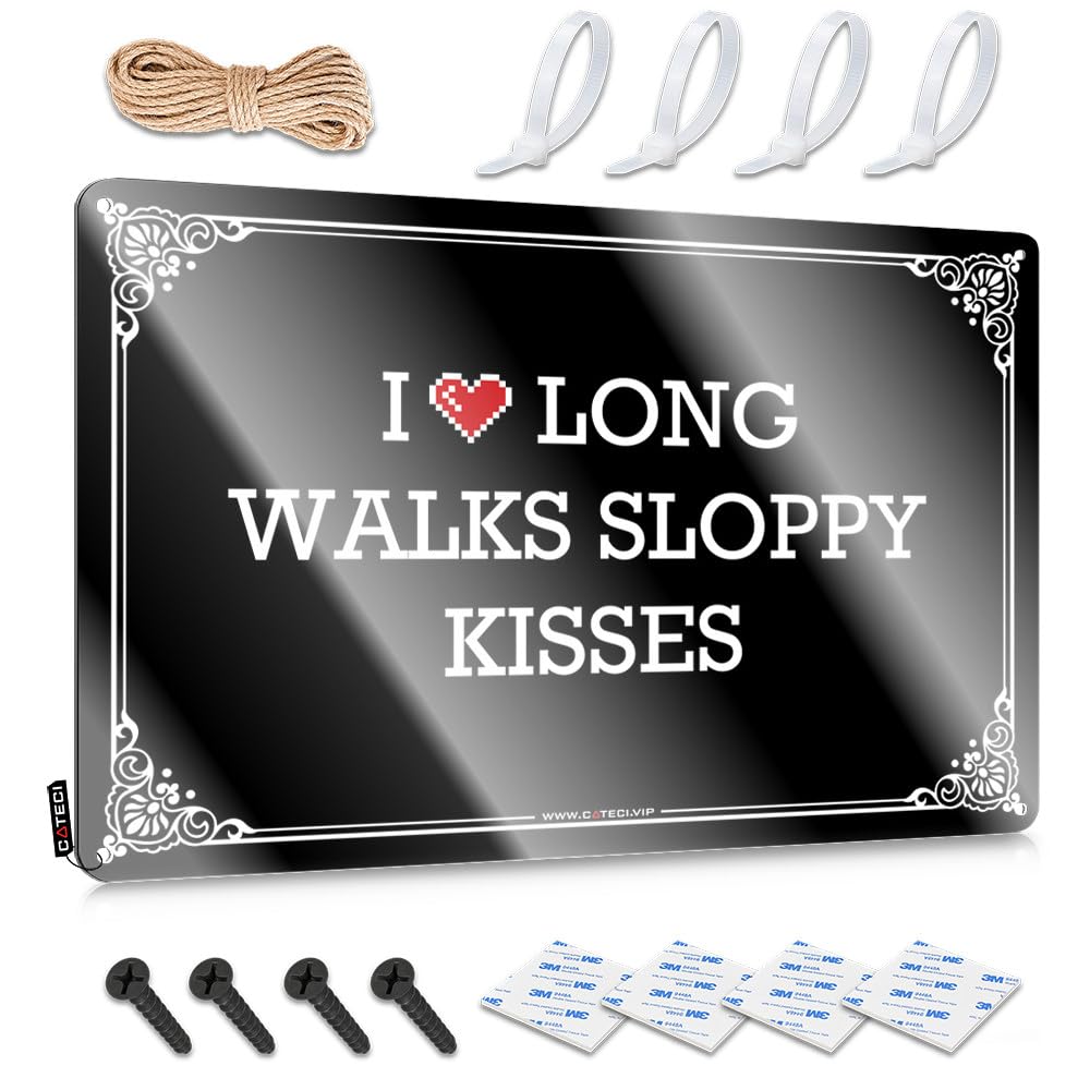 Vintage Wall Decor Funny Ready To Hang - I Love Long Walks Sloppy Kisses Waterproof For Barn(30X40CM)