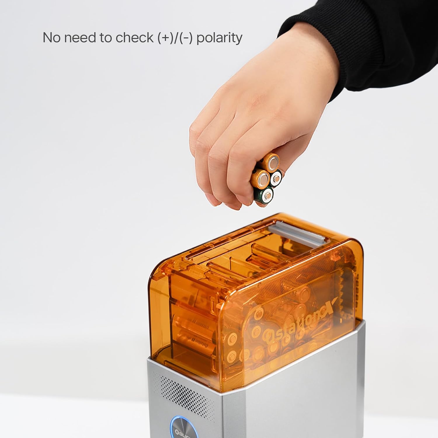 OLIGHT Ostation X Smart 32-Battery 3-in-1 AA Charger, No Polarity Checks Needed, Charges & Stores NiMH AA Rechargeable Batteries, App Control, Auto Bad Battery Removal (Batteries NOT Included)