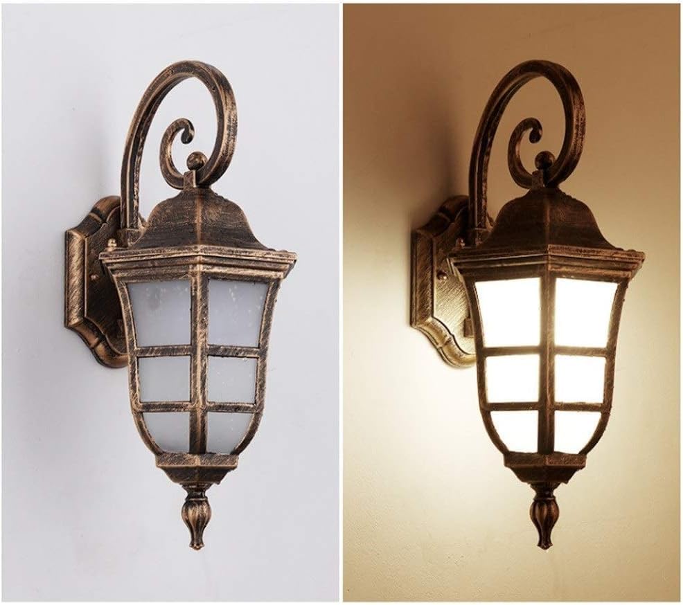 Lustre extérieur laiton et verre pour éclairage de cour