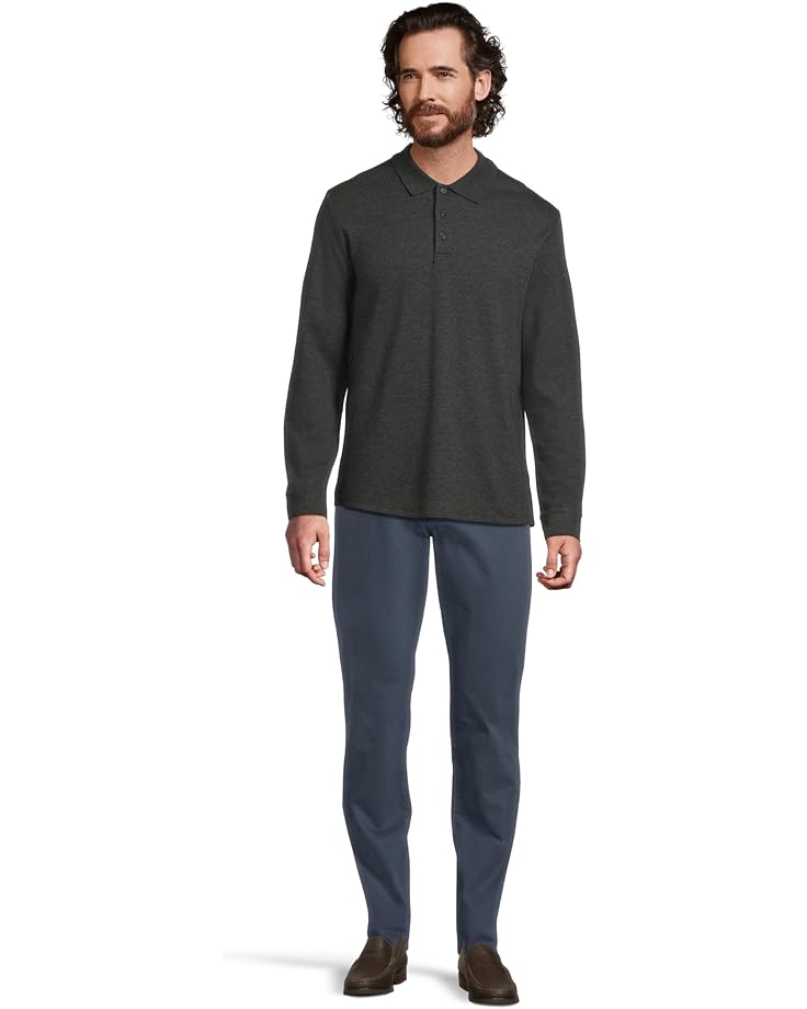 Vince Heathered Double Face Long Sleeve Polo - #5 of 5