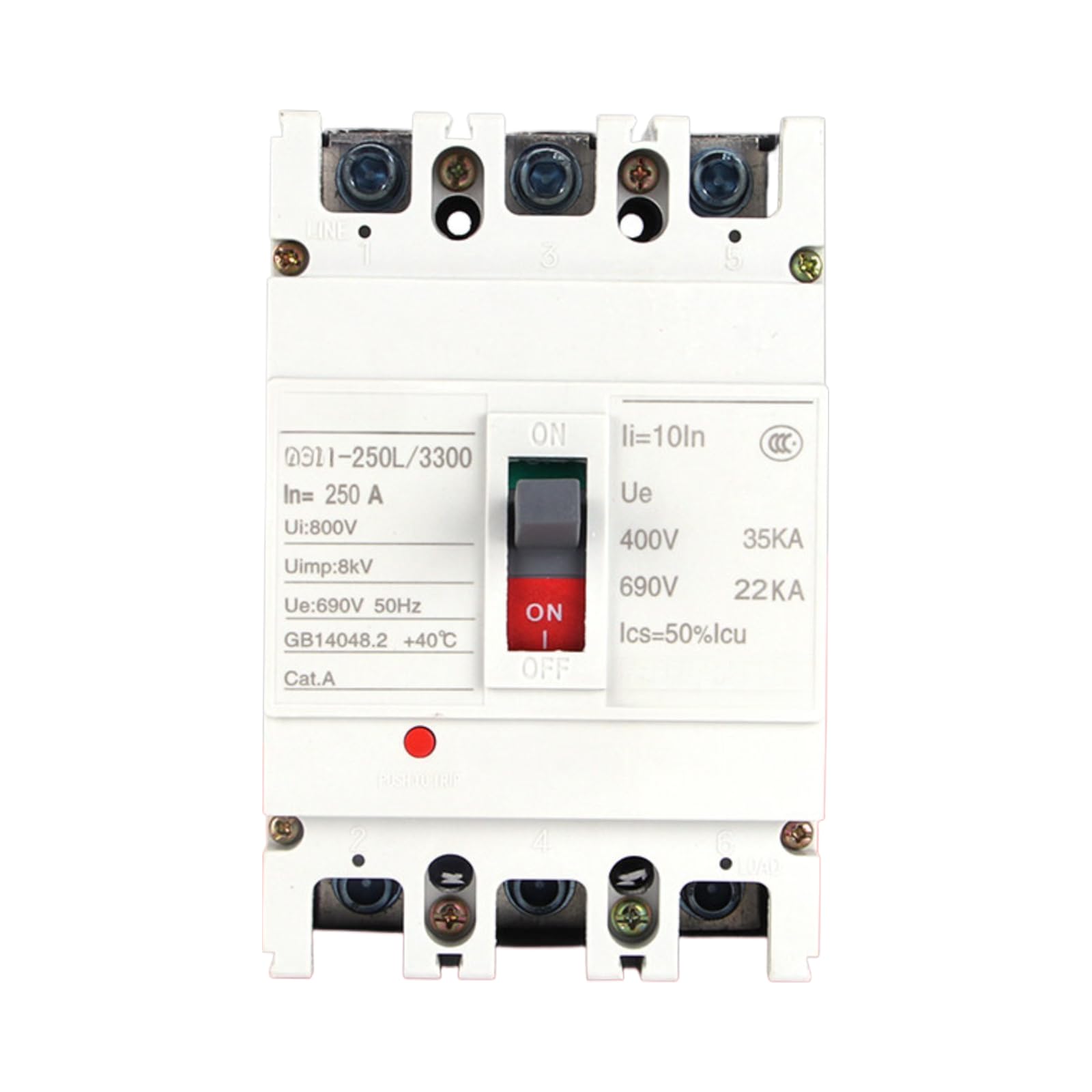 Disjoncteur triphasé tetrapolaire de 100A à 800A coffret boîtier moulé - 2