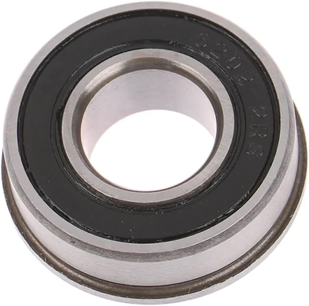 F6202 Wheelbarrow Bearing 16 * 35 * 11 mm for Push Truck Garden Trolley Garden Cart Wheel Flange Ball Bearings Accessories 2pcs