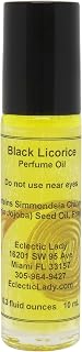 Black Licorice Perfume Oil, 0.3 Oz Portable Roll-On Fragrance with Long-Lasting Scent, Delightful Essential Oils and Jojoba Oil For Daily Use