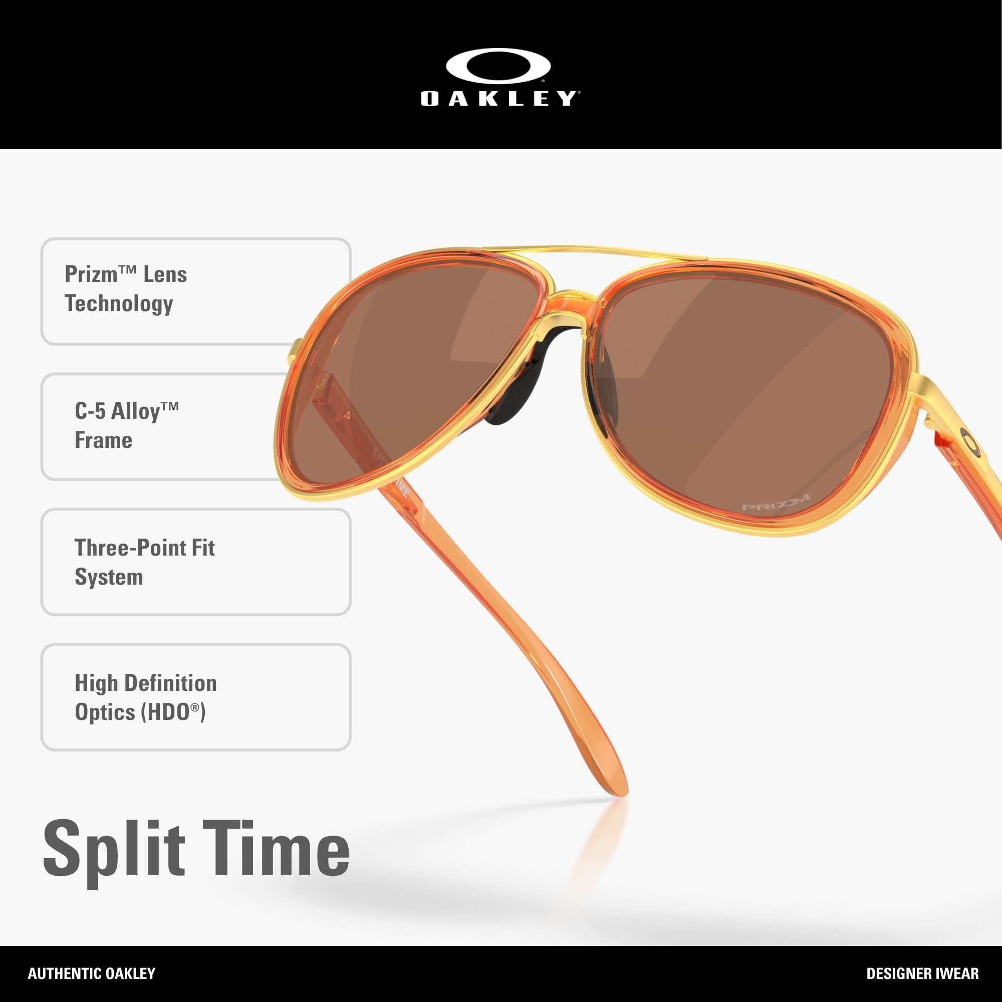 Oakley Oo4129 Split Time, okulary damskie, imbir przezroczysty/wolframowy Prizm, 58 mm, Przezroczysty imbir/Prizm Wolfram, 58 mm