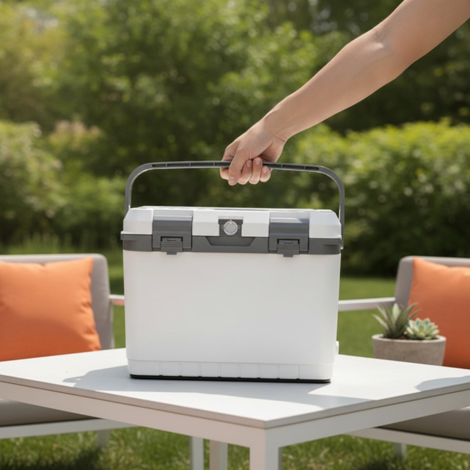 rockible Nevera Térmica con Acumuladores Frío Compacta Nevera Camping con Asa Aislada Refrigerador para Viajes en Coche