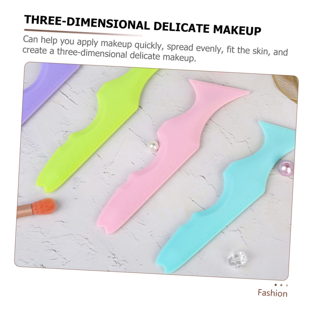 minkissy 5 Set Di Stencil Per Sopracciglia in Silicone Applicatore Per Eyeliner Strumento Per Il Trucco Ombretto Ragazza Forniture Aiuto Per Il Trucco 3 Pezzi*5