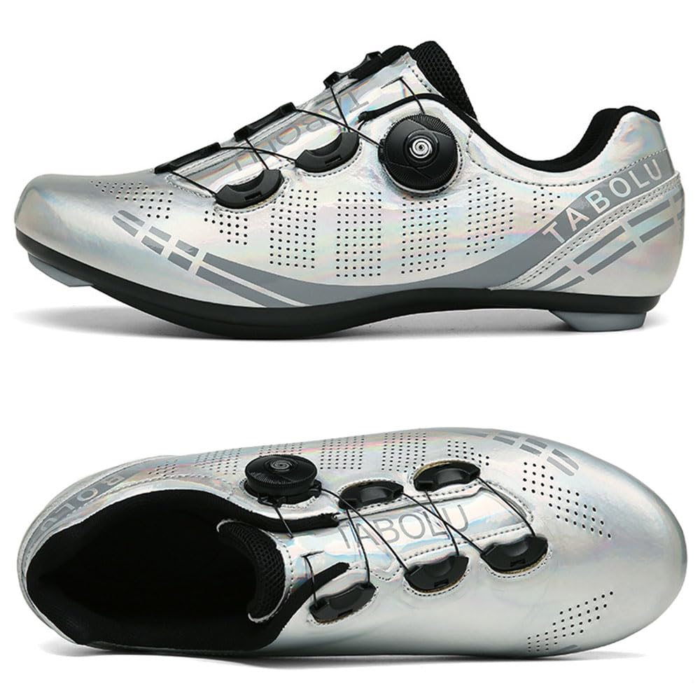 Scarpe Ciclismo Unisex Scarpe Ciclismo Strada con Blocco Pedale Scarpe MTB Uomo Donna, Traspiranti Scarpe da Equitazione Scarpe MTB Road SPD Scarpe da Ciclismo da Bici 36-47 EU