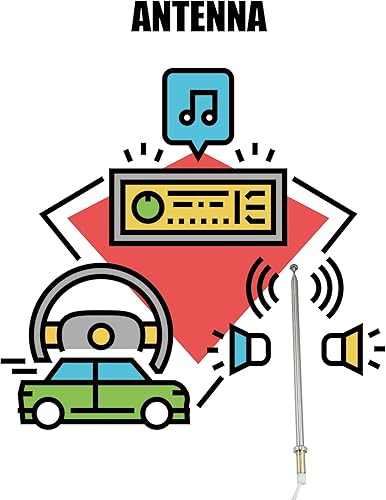 Miniatura 3 de X AUTOHAUX Reemplazo del mástil de la antena de la señal de radio AM FM del coche para el tono plateado del Benz 1981-1993 de Mercedes