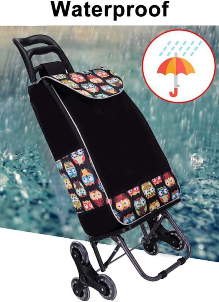 Einkaufstrolley Klappbar Zusammenklappbarer Einkaufswagen Lebensmitteldienstprogramm Leichter Trolley Treppensteigwagen… – Bild 4