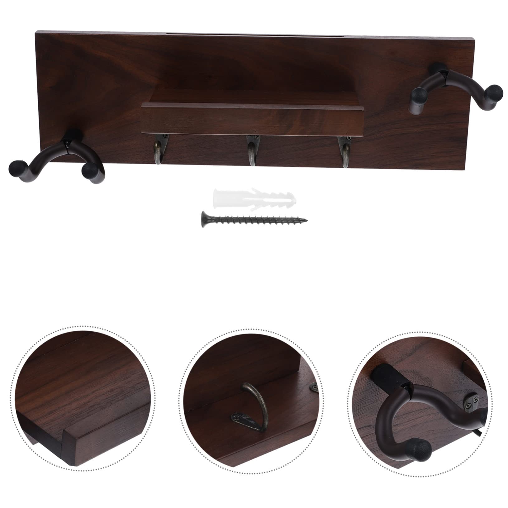 YARNOW Supporto da Parete per Chitarra in Gancio Multiplo per Ukulele e Violino Appendi Chitarra da Parete e Basso