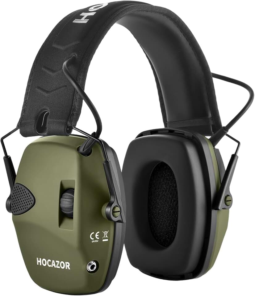 Proteção de ouvido eletrônica para tiro, redução ativa de ruído e amplificação de som protetores auriculares de segurança